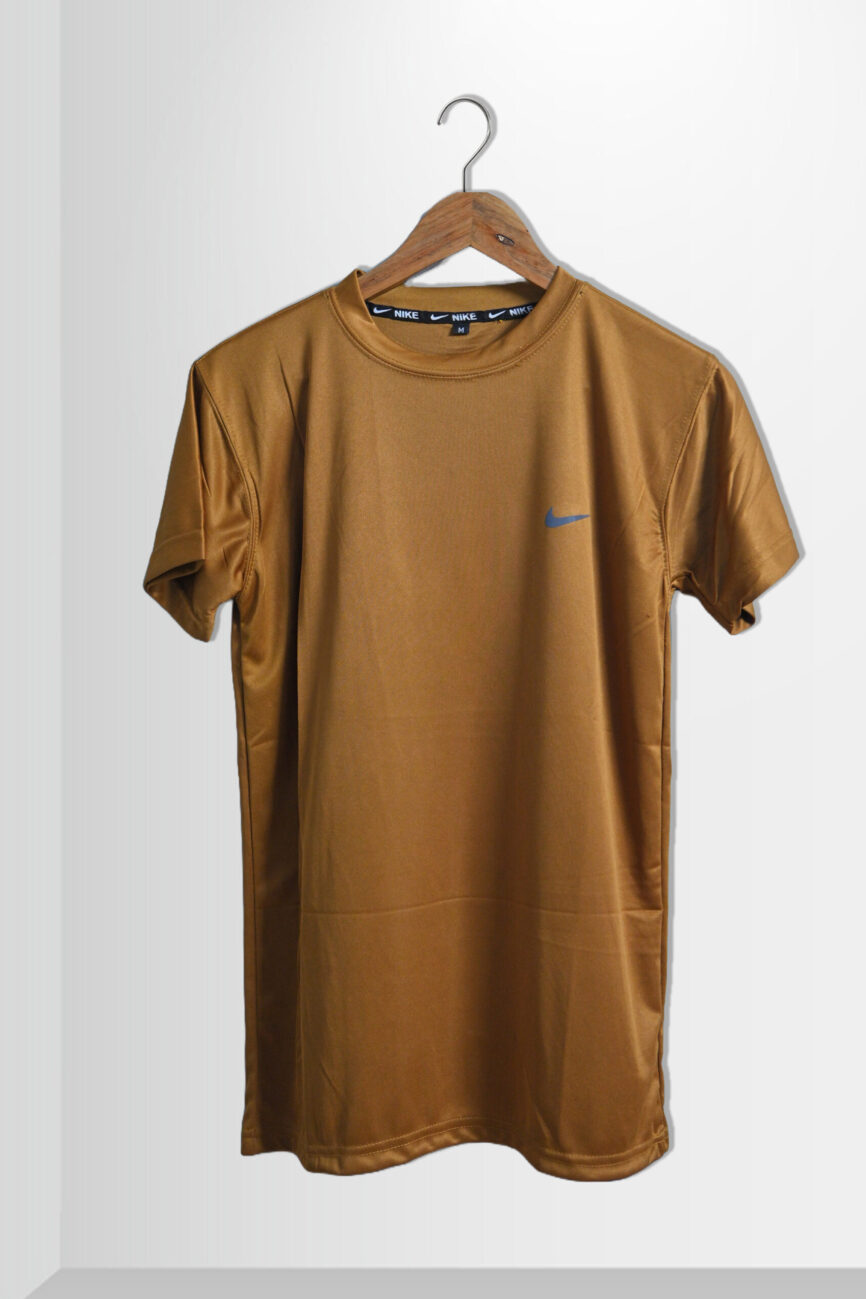 POLYESTER T.SHIRT MUSTARD FRONT