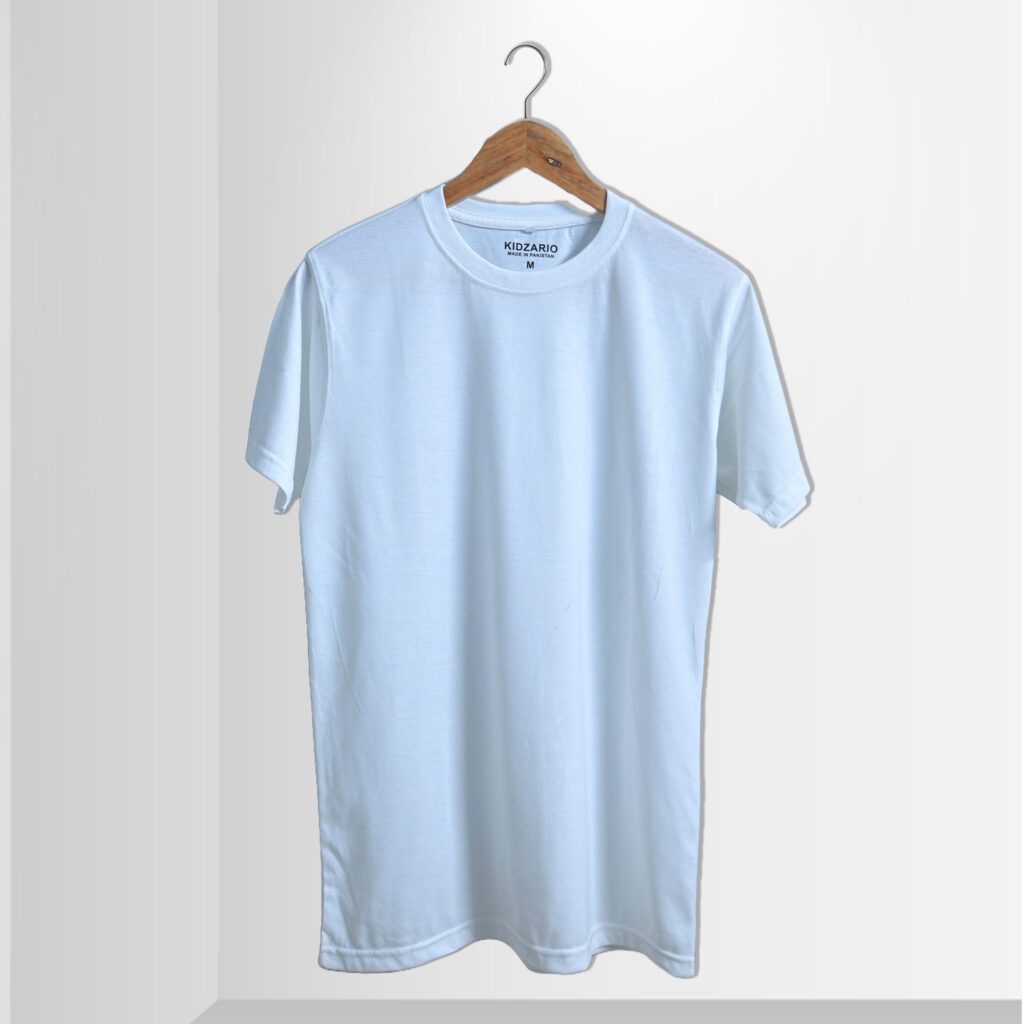 basic round neck white front
