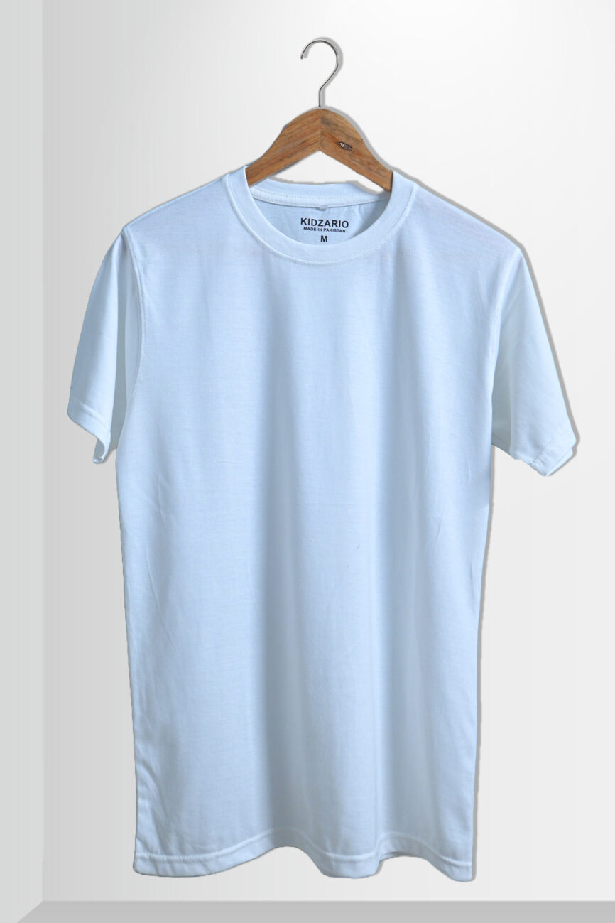 basic round neck white front